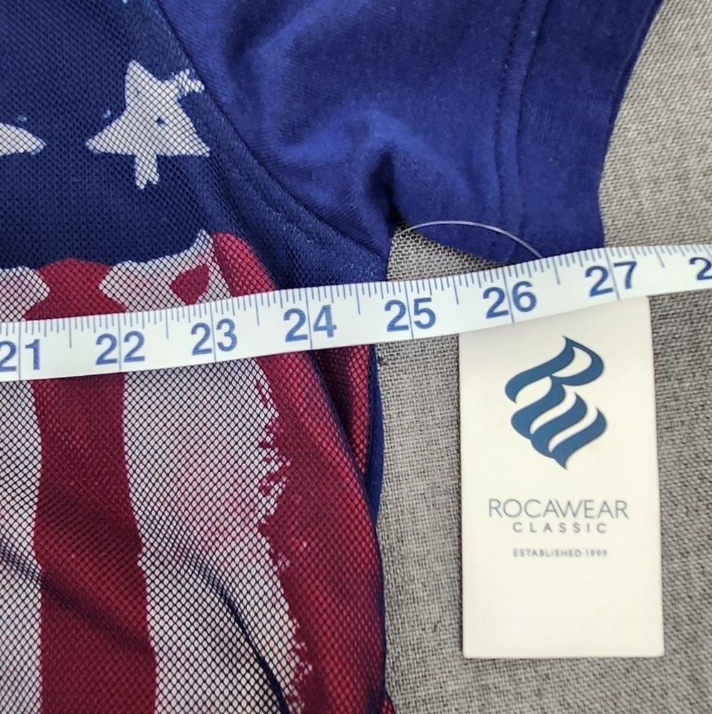 Rocawear All American Hustlers USA Flag Snap Short Sleeve Jacket XL - Picture 6 of 9